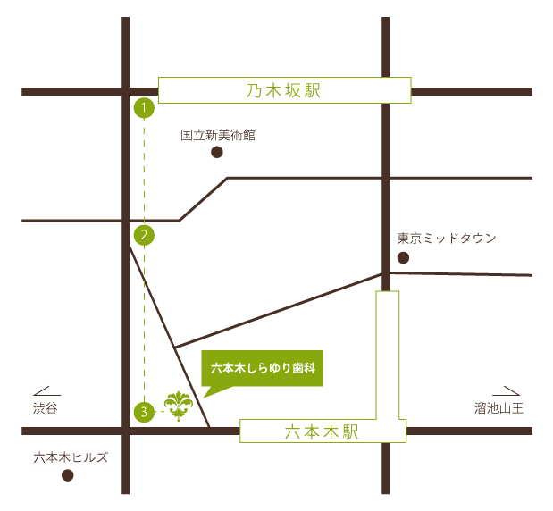 千代田線 乃木坂駅からのアクセス